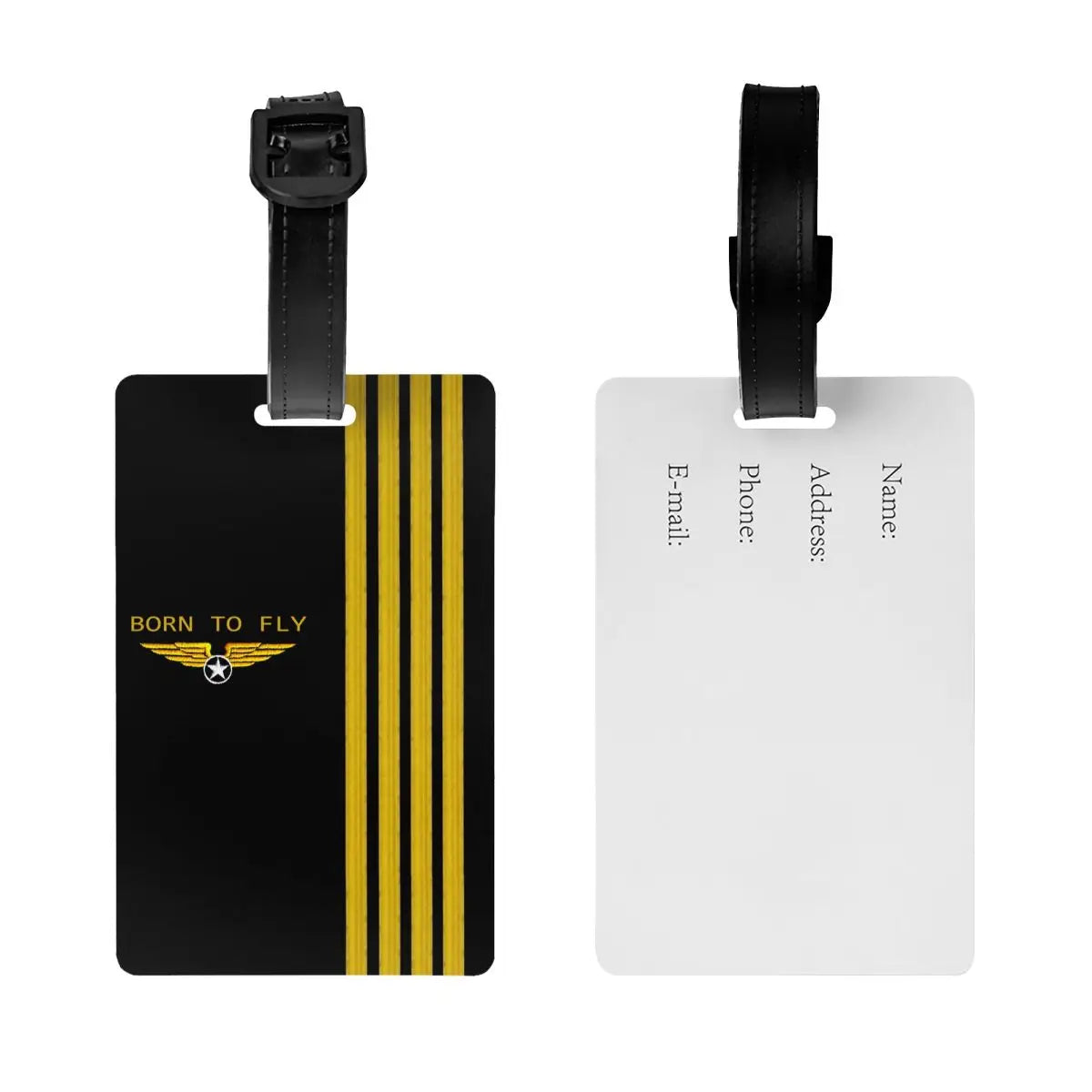 Born To Fly Flight Pilot Luggage Tag