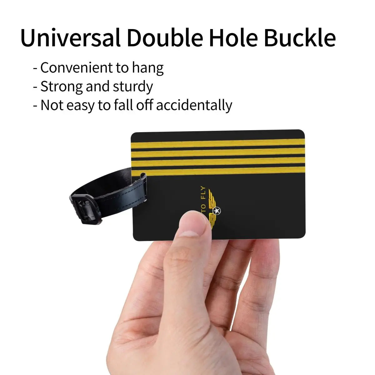 Born To Fly Flight Pilot Luggage Tag