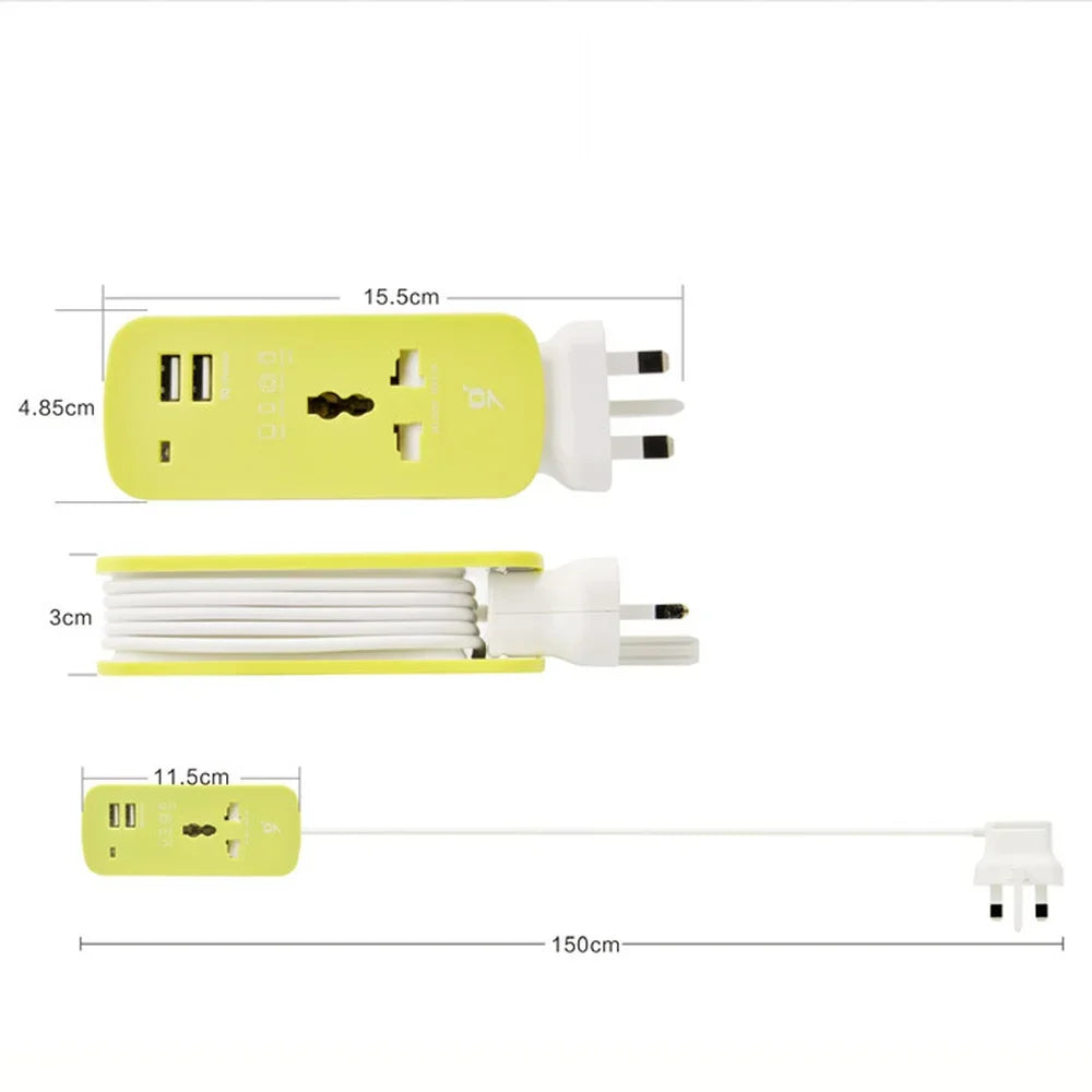Melery Power Strip Travel Adapter