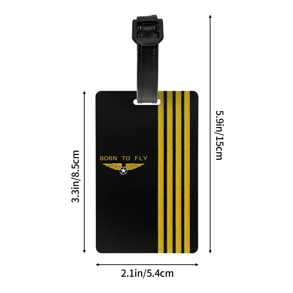 Born To Fly Flight Pilot Luggage Tag