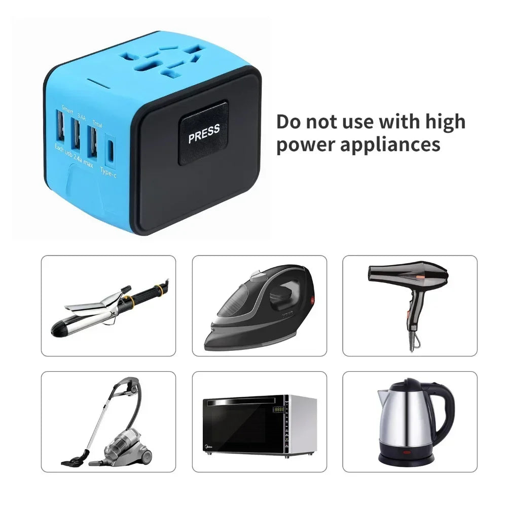 Melery Travel Adapter Universal Power Plug