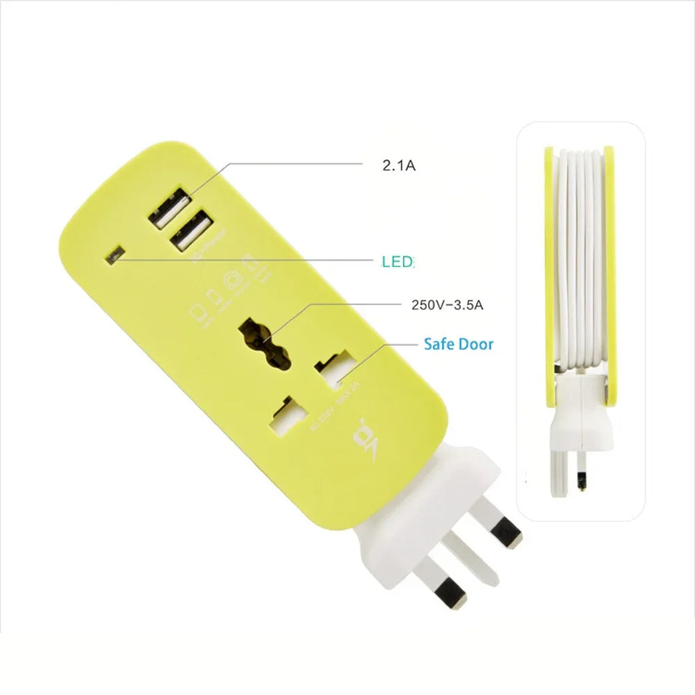 Melery Power Strip Travel Adapter