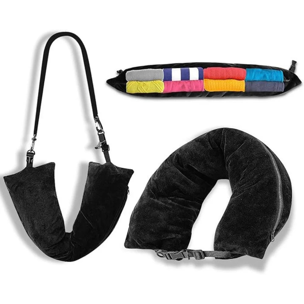 Multifunctional Fillable Travel Neck Pillow