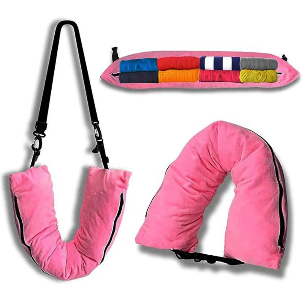 Multifunctional Fillable Travel Neck Pillow